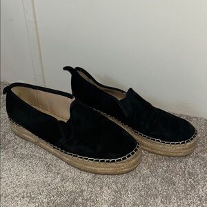 Sam Edelman Black Suede Espadrille Slip-Ons